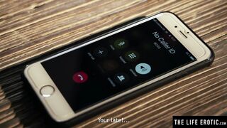 Blindfolded girl follows kinky orders to strip and masturbate