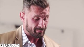 VIXEN Petite cute young Intern Coco seduces her older boss