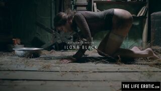 Restrained by chains a filthy MILF Masturbates with a Bottle