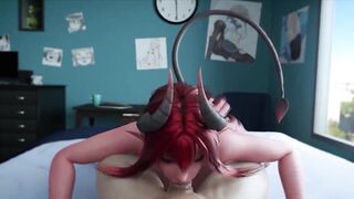 A Sexy Redhead Succubus Shows Up in your daybed POV 3D Porn