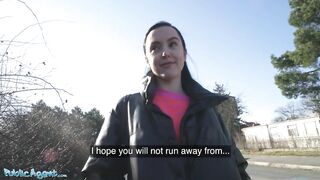 Public Agent - Latin Honey teen with tiny puffy bazookas sucks thick dong and get her bald vagina penetrated outdoors for quick cash