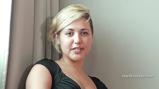 Thick thighed and big ass blonde teasing