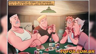 Gang Bang at the poker table! One gal and several guys! - The Bastards HQ 73