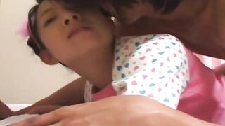 Japanese teen gets a bouncy screwing