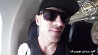 SinsLife - Eager Pair Public Sex Blow Job on an Airplane!