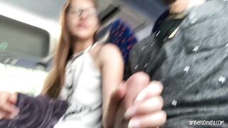 Real Public Bus Hotty Swallows my Cum