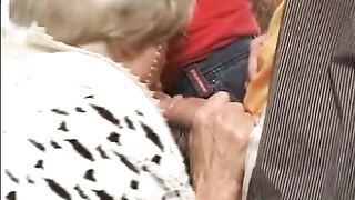 Granny vaginal group-sex makes her feel youthful