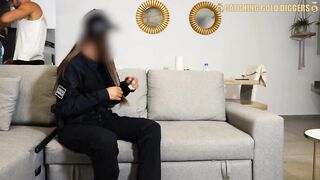 Mexican Police Officer With A Humongous Booty Gets Her Pussy Teared Up For Money