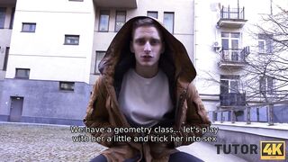 TUTOR4K. Teacher spreads legs after finding out about stepsons debt