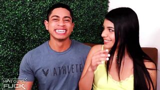 Young Latin Sweetheart Size Queen Gets The Big Porn Cock That Honey's Always Wanted!