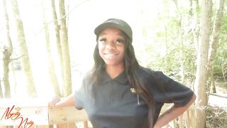 Horny Ebony deliverly gal is often having sex during the time that working, because it feels so priceless