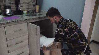 My stepmom will open up in the kitchen and I screw her (Antonella Jones)