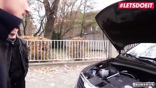 BUMSBUS - Busty MILF Lady Paris Is Excited For A Great Outdoor Jock Riding Session - LETSDOEIT