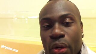 Enchanting brunette seduced in hotel room by hung black guy