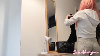 Flashing my dick in front of my step-mamma, how this hottie will react