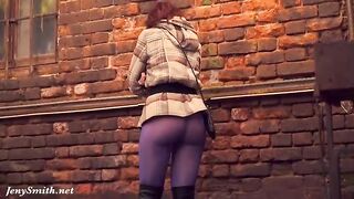 Jeny Smith is a dirty minded sweetheart who likes to be bare in various public places