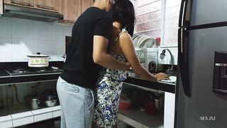 They can't stand the urge to screw even in the kitchen