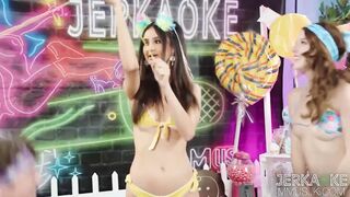 Charly Summer and Eliza Ibarra are making love with each other, in front of the camera