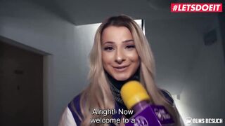 BUMSBESUCH - Busty Brunette hair Hair July Johnson Surprises Pizza Male With Sexy Sex - LETSDOEIT