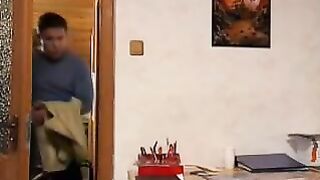 youthful pair doing it in front of girlfriend