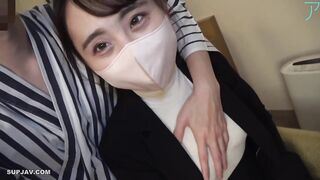 Insatiable brunette from Tokyo is about to get banged in a hotel room, until she cums