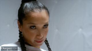 Deeper. Infamous Vicki Follow in massive cell block blowbang