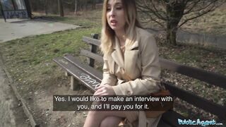 Public Agent MILF with stunning big natural bazookas gets creampied