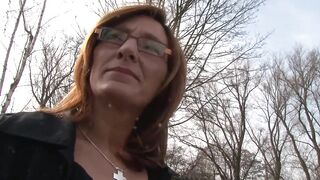 Aged redhead is masturbating in front of the camera for the first time, just for enjoyment