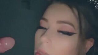 Giving sloppy head for a big ejaculation