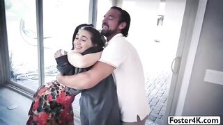 Teen stepdaughter Sera Ryder fucks stepdad and milf stepmom