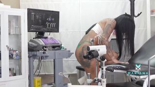 Immoral gynecologist has a hidden camera in his office to record himself having sex with his patient Mariana Martix