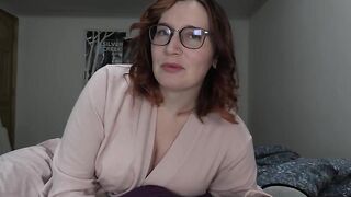 Big titted redhead with glasses is doing her almost all fantastic to make her lover explode from pleasure