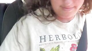 Exhibitionist Mother I'd Like To Bang at Drive Thru Uses Remote Control Toys and Cums Multiple Times in Public with Lovense Lush
