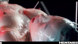 Real Life Manga - Yukki Amey is Fucked the brains out and Creampied by an Alien Monster