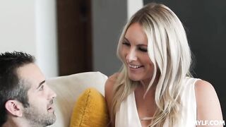 Smokin' hawt blonde lady with big, firm tits, Bunny Madison is about to experience an orgasm