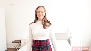 Fit Czech gal took off her clothes and got down and messy with a handsome dude