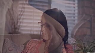 Noelle Easton is a beautiful brunette who likes to have rough sex on the couch