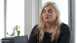 Deeper. Babes share shlong in 3-some