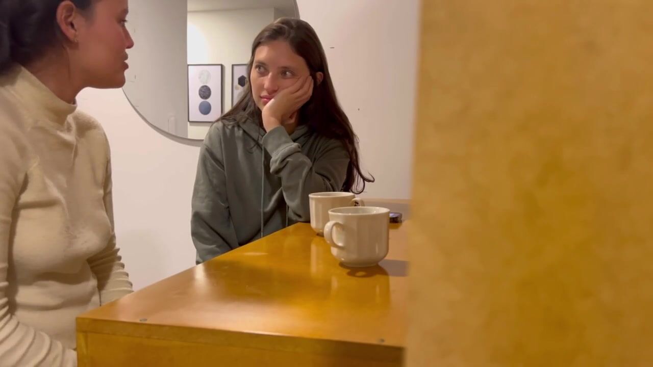 Lesbo Women touch themselves in public and then fuck in a public bathroom.