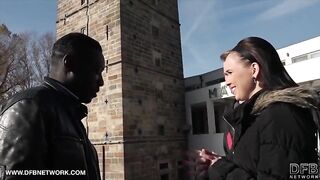 Naughty woman is cuckolding her partner with a black guy and enjoying it a lot