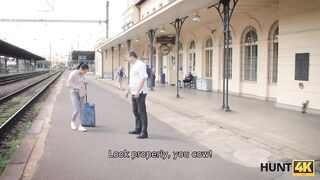 HUNT4K. Pornographer thrusts rod into vagina of another mans wife