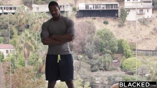 Can that babe handle that large ebony monster