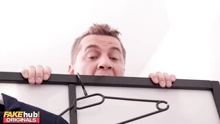 FAKEhub - Charming big breasts Euro playgirl oral pleasure-sex and hardcore sex with spying perv in public dressing room