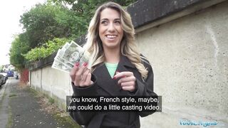 French golden-haired woman is spreading up wide and getting banged hard in the middle of the night