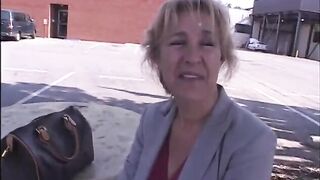 Mature wench gets her face and cunt banged at same time