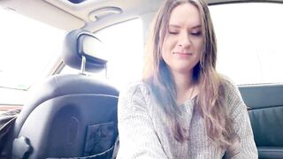 Cheating Wife Secretly Dates a Friend and Bangs him in the Car with Creampie