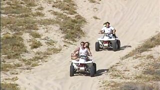 bare on the beach bang until sunset