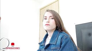 My stepsister is putting on makeup for an important date and I end up screwing her hard until I cum in her