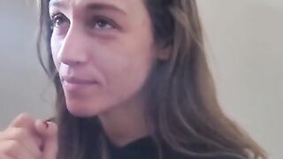 POV oral sex New angel at work gets her consummate bazookas covered in cum by the boss! - Say10zwhores