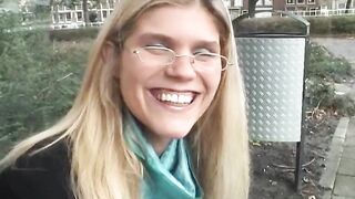 Net69 - Sexy Dutch Hot Blonde In Glasses Enjoys Snatch Fingering And Hard Anal Sex
